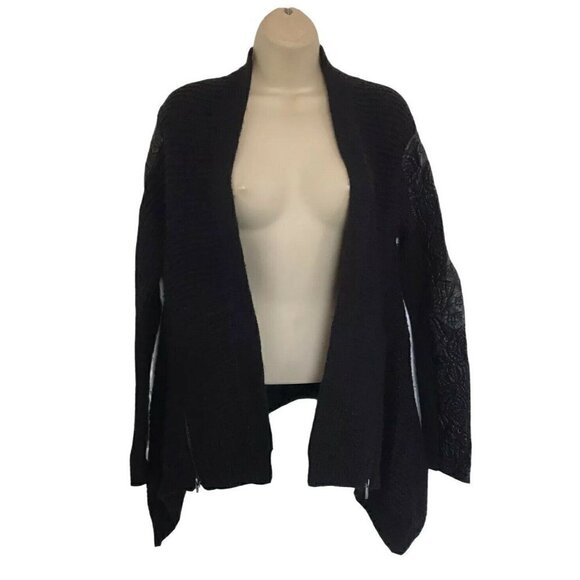 Moth Anthro Oltrarno Black Wool Blend Cardigan - Picture 2 of 9